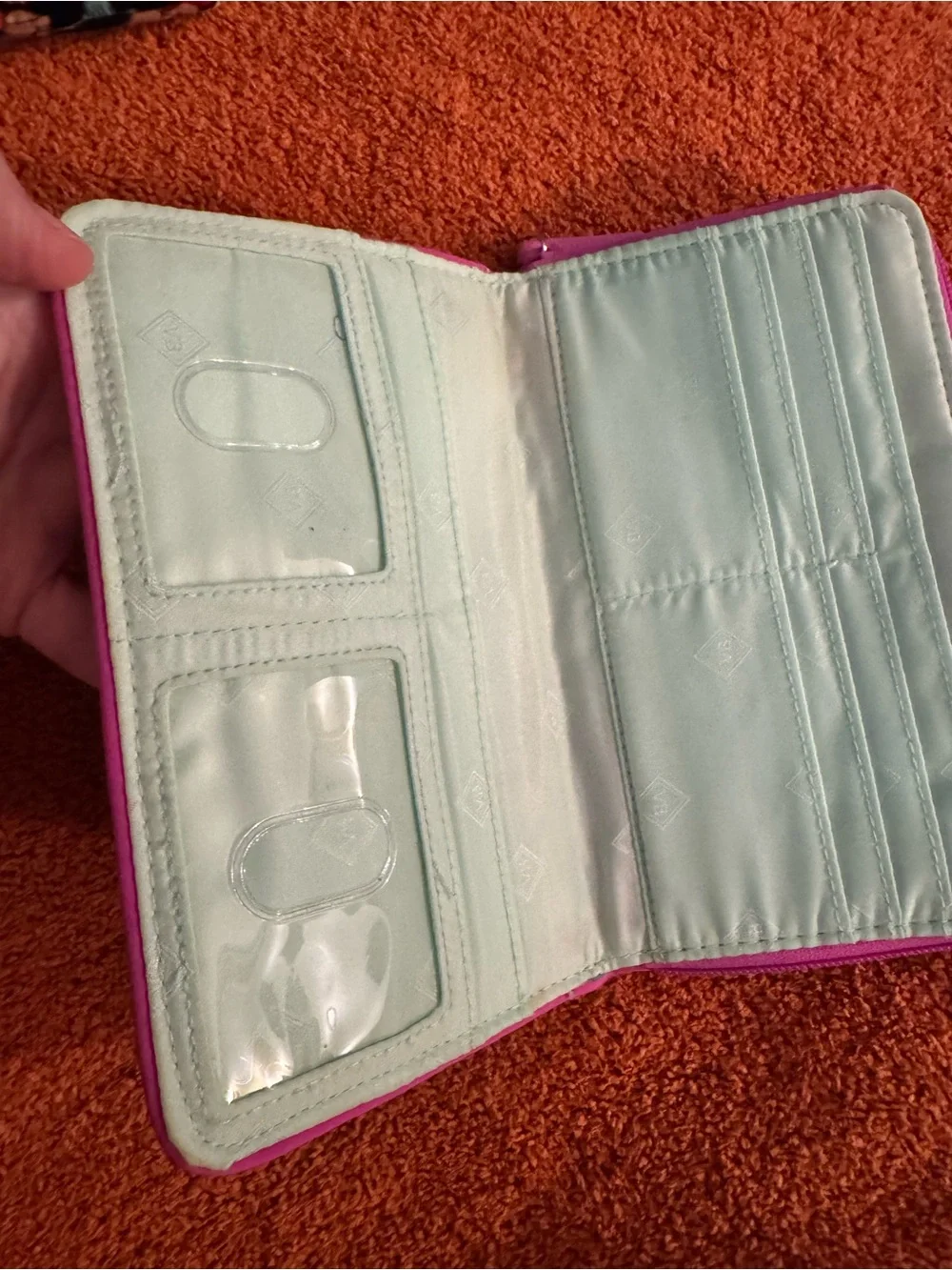 Vera Bradley Wildflower paisley RFID turnlock wallet